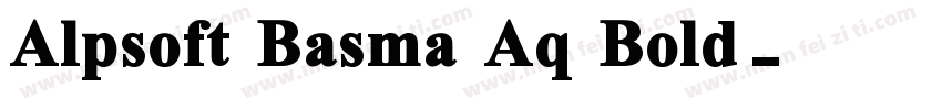 Alpsoft Basma Aq Bold字体转换
